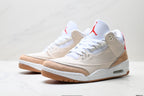 Air Jordan 3 Retro White Tan Gum sneakers detail view 4
