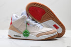 Air Jordan 3 Retro White Tan Gum sneakers detail view 5