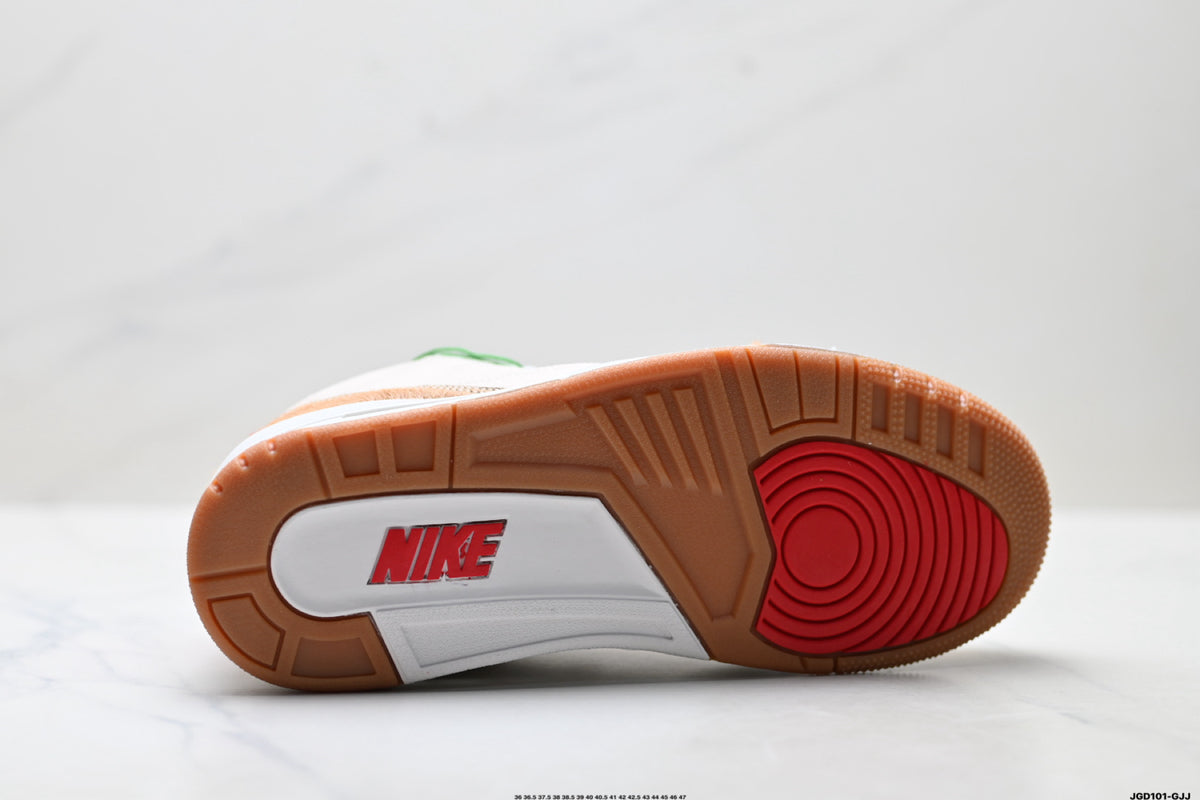 Air Jordan 3 Retro White Tan Gum sneakers detail view 8