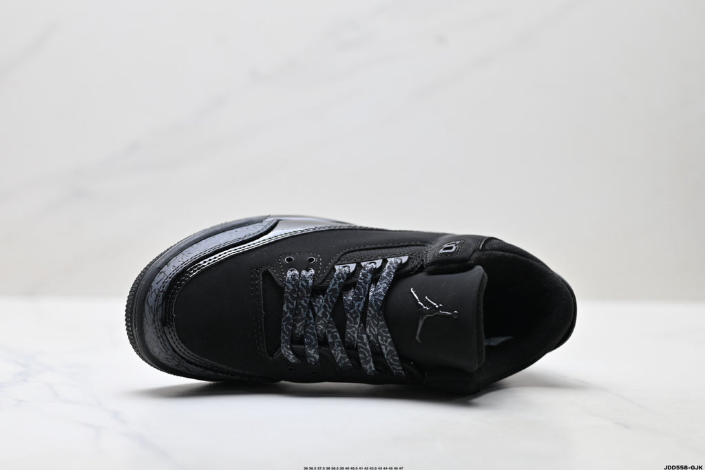 Air Jordan 3 Retro Triple Black sneakers detail view 2