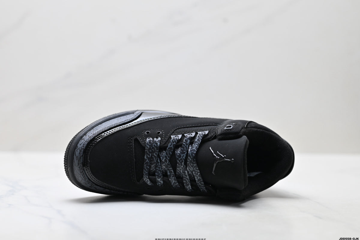 Air Jordan 3 Retro Triple Black sneakers detail view 2