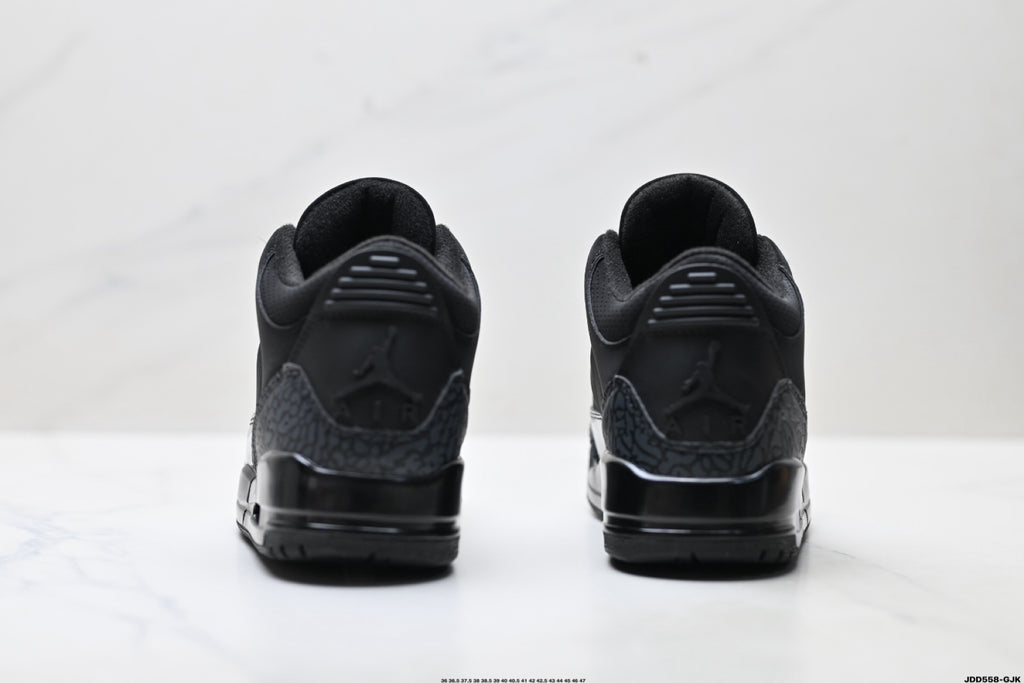 Air Jordan 3 Retro Triple Black sneakers detail view 6