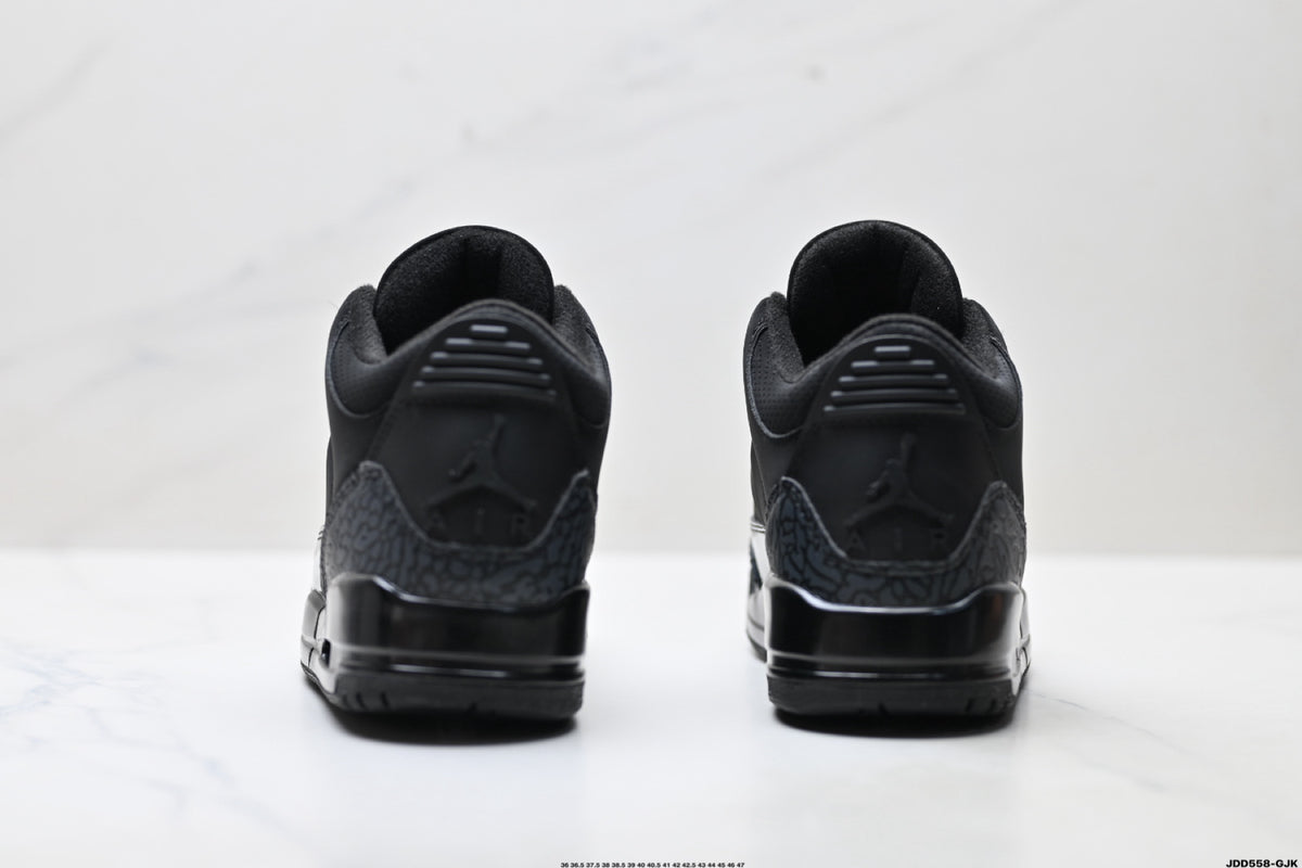 Air Jordan 3 Retro Triple Black sneakers detail view 6