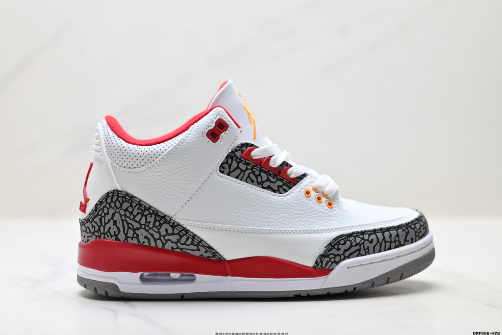 Air Jordan 3 Retro White Fire Red Cement sneakers detail view 1