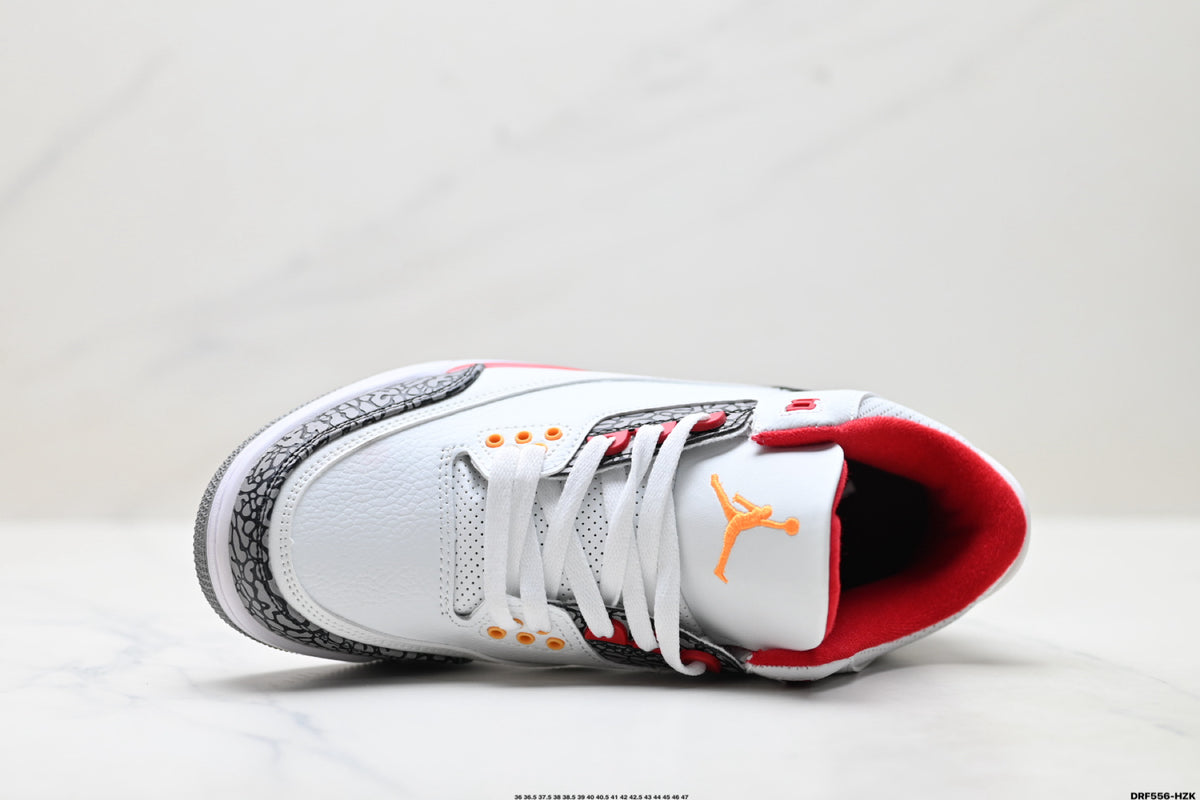 Air Jordan 3 Retro White Fire Red Cement sneakers detail view 2