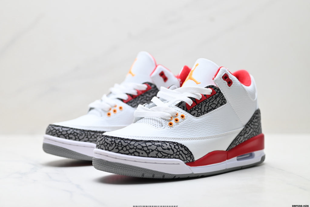 Air Jordan 3 Retro White Fire Red Cement sneakers detail view 4