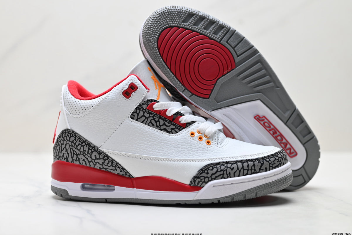 Air Jordan 3 Retro White Fire Red Cement sneakers detail view 5