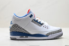 Air Jordan 3 Retro White Royal Blue Cement sneakers detail view 1