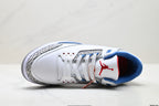 Air Jordan 3 Retro White Royal Blue Cement sneakers detail view 2