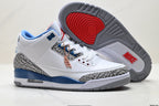 Air Jordan 3 Retro White Royal Blue Cement sneakers detail view 5