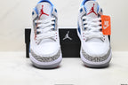 Air Jordan 3 Retro White Royal Blue Cement sneakers detail view 7
