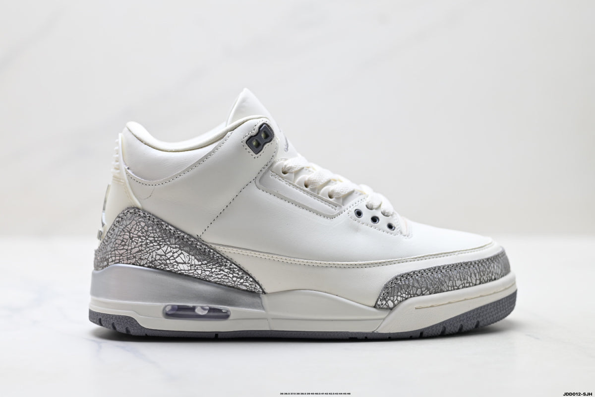 Air Jordan 3 Retro White Sail Cement sneakers detail view 1