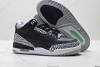 Air Jordan 3 Retro Black Green Cement sneakers detail view 5
