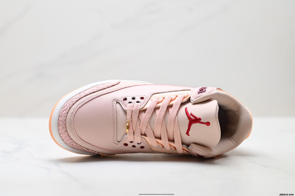 Air Jordan 3 Retro Pink White Gum sneakers detail view 2