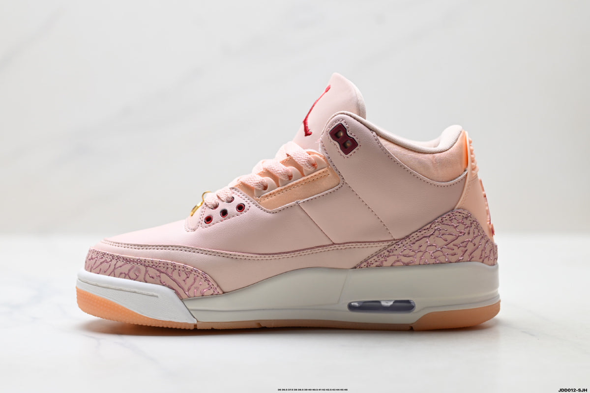 Air Jordan 3 Retro Pink White Gum sneakers detail view 3