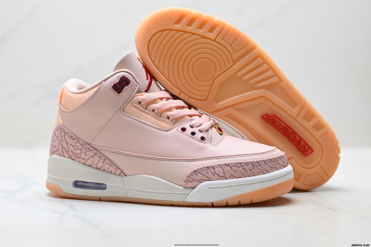 Air Jordan 3 Retro Pink White Gum sneakers detail view 5