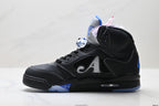 Air Jordan 5 Retro Black Royal Blue White Sneakers detail view 3