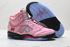 Air Jordan 5 Retro Pink Black Ice Blue Sneakers detail view 5