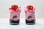 Air Jordan 5 Retro Pink Black Ice Blue Sneakers detail view 6