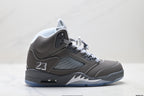 Air Jordan 5 Retro Cool Grey Silver Sneakers detail view 1
