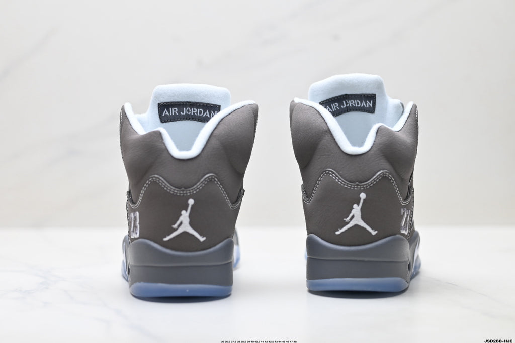 Air Jordan 5 Retro Cool Grey Silver Sneakers detail view 6
