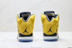Air Jordan 5 Retro University Gold Black Sneakers detail view 6