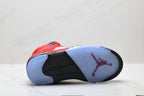 Air Jordan 5 Retro University Red Black Sneakers detail view 8