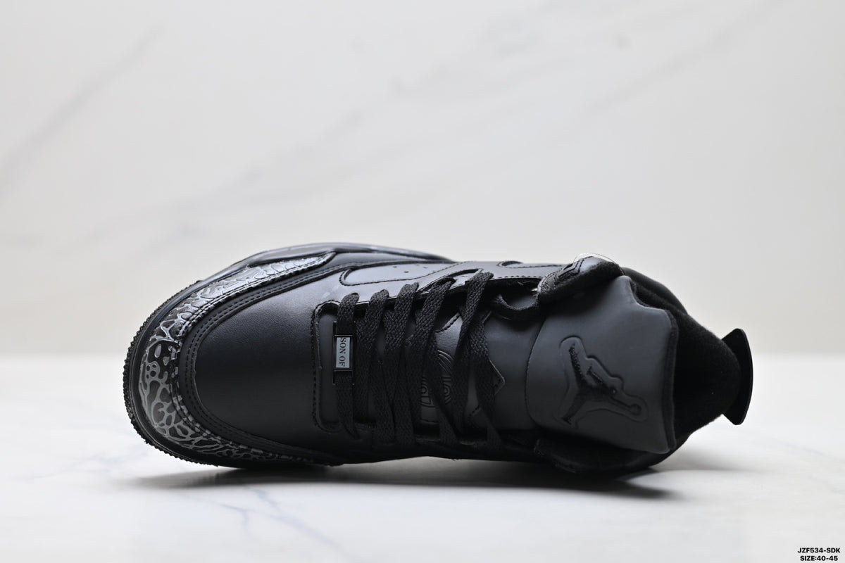 Air Jordan 5 Retro Triple Black Cement Sneakers detail view 2