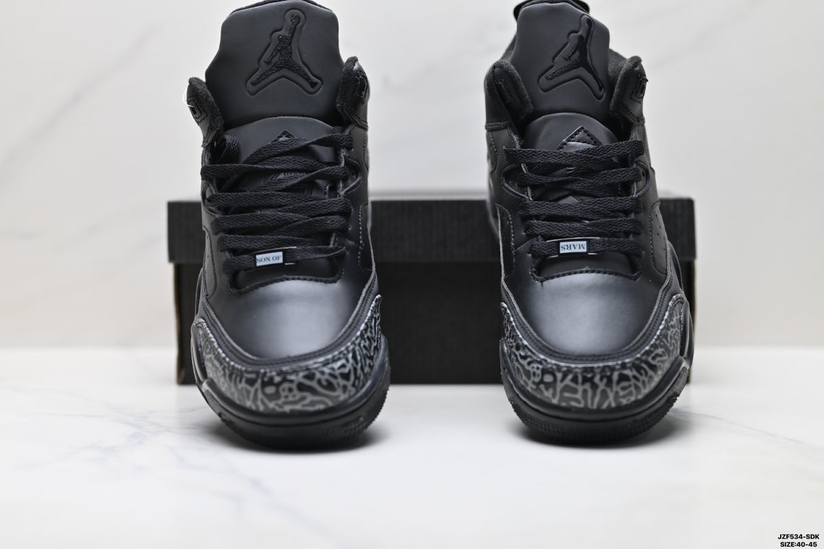 Air Jordan 5 Retro Triple Black Cement Sneakers detail view 7