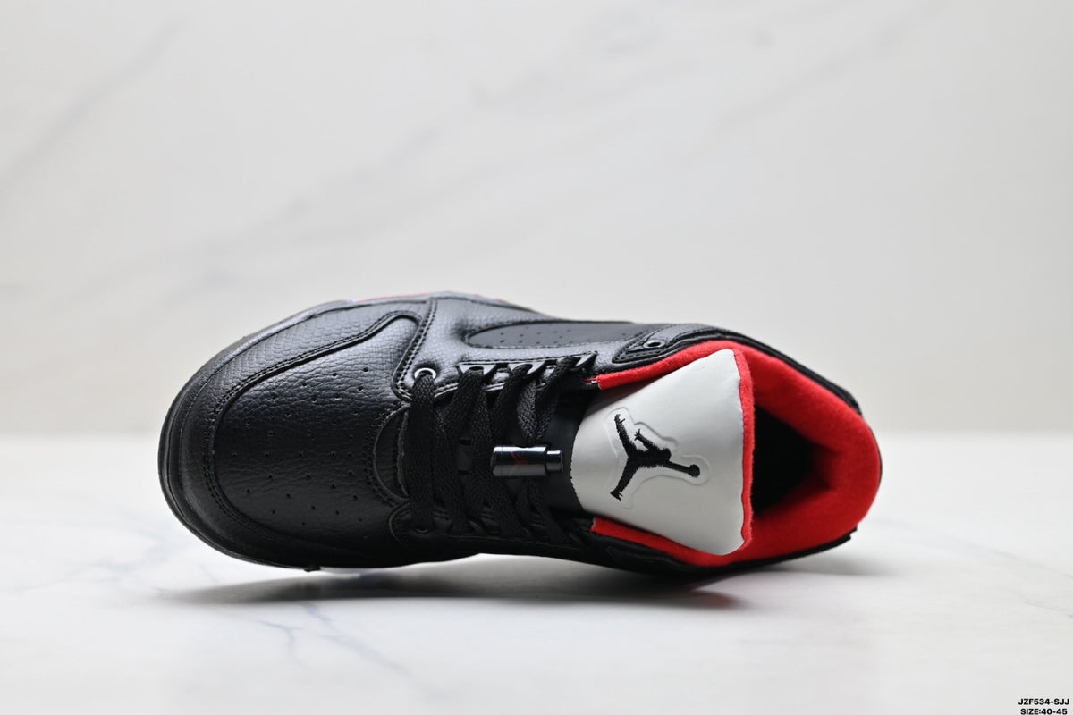 Air Jordan 5 Low Black Fire Red Sneakers detail view 2