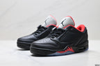 Air Jordan 5 Low Black Fire Red Sneakers detail view 4