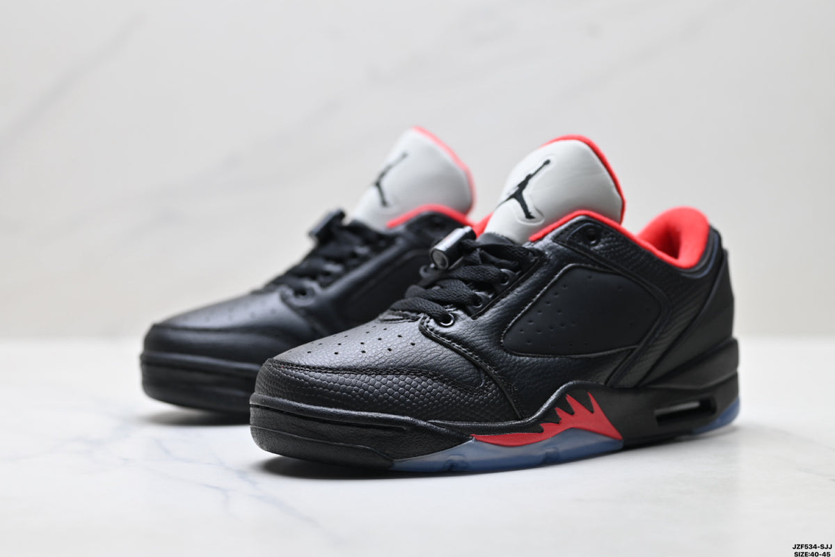 Air Jordan 5 Low Black Fire Red Sneakers detail view 4