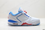 Air Jordan 5 Low White University Blue Sneakers detail view 1