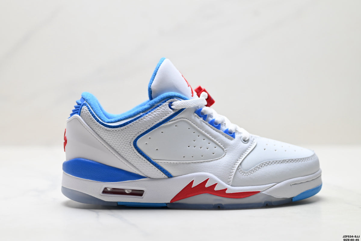 Air Jordan 5 Low White University Blue Sneakers detail view 1
