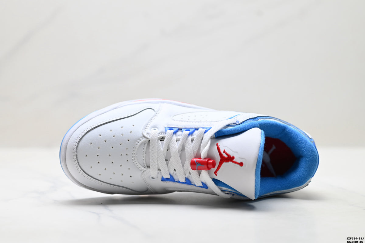 Air Jordan 5 Low White University Blue Sneakers detail view 2