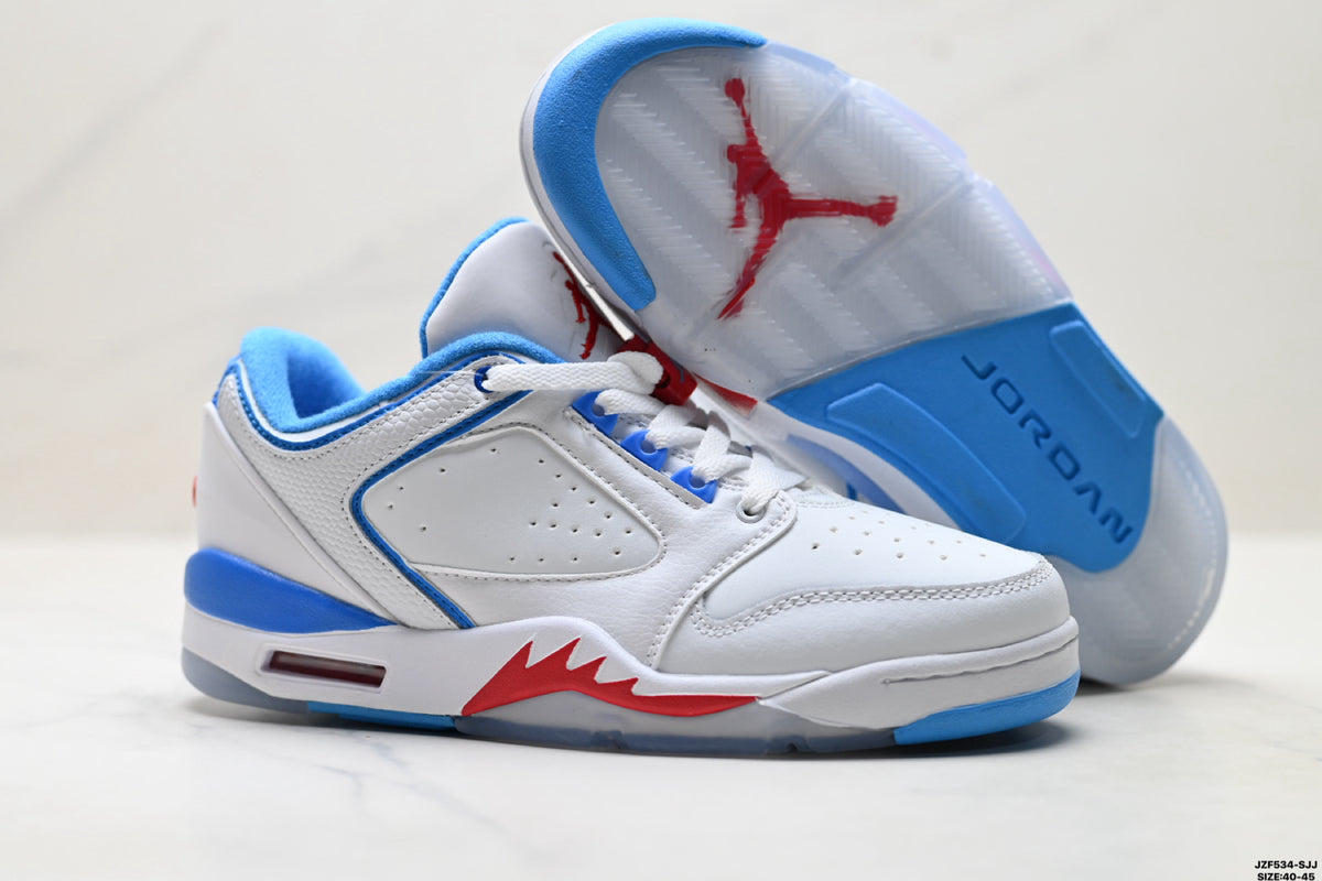 Air Jordan 5 Low White University Blue Sneakers detail view 5