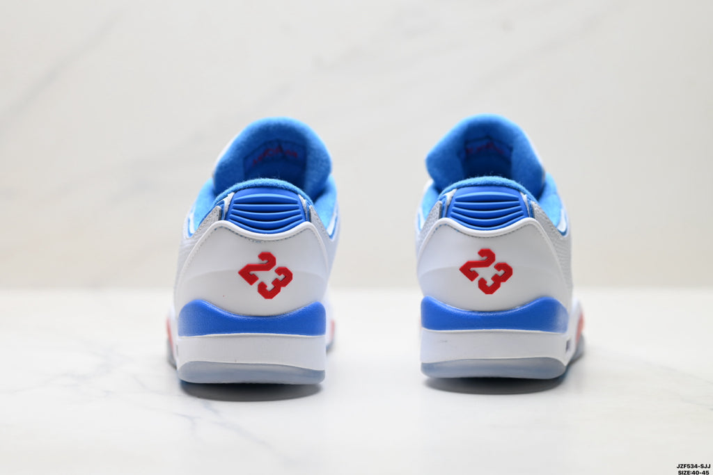Air Jordan 5 Low White University Blue Sneakers detail view 6