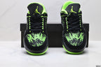 Air Jordan 5 Low Black Electric Green Sneakers detail view 7