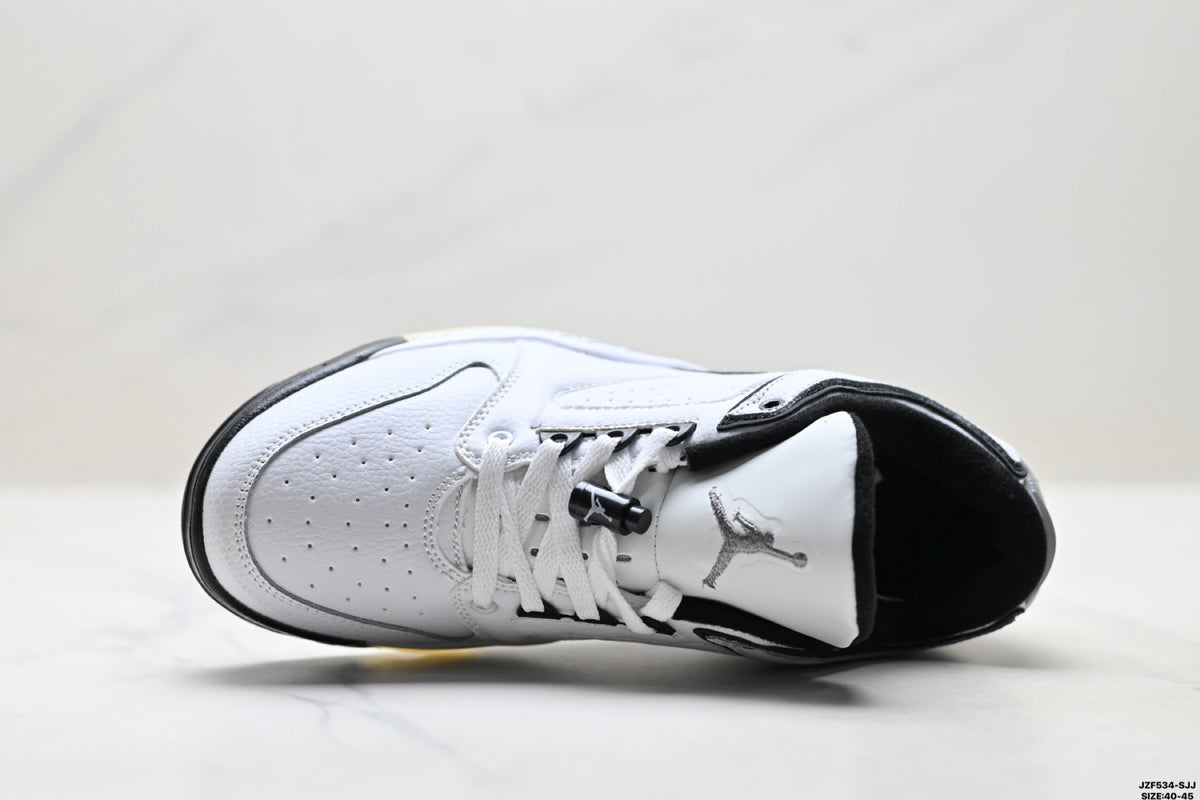 Air Jordan 5 Low White Black Sneakers detail view 2