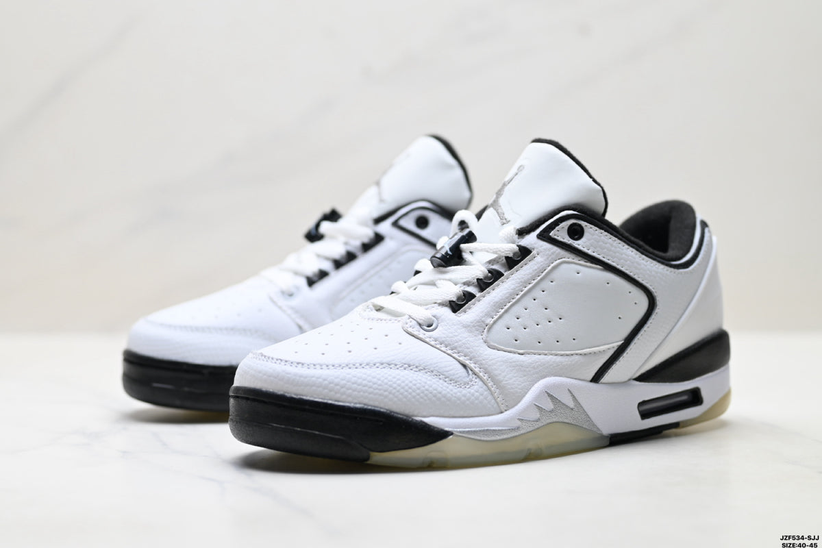 Air Jordan 5 Low White Black Sneakers detail view 4
