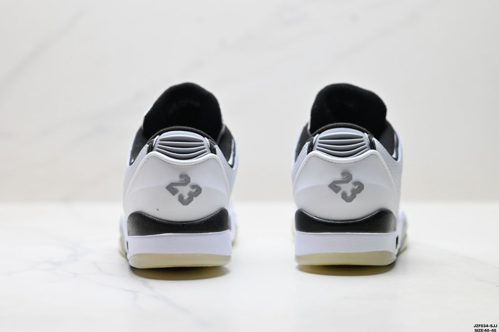 Air Jordan 5 Low White Black Sneakers detail view 6