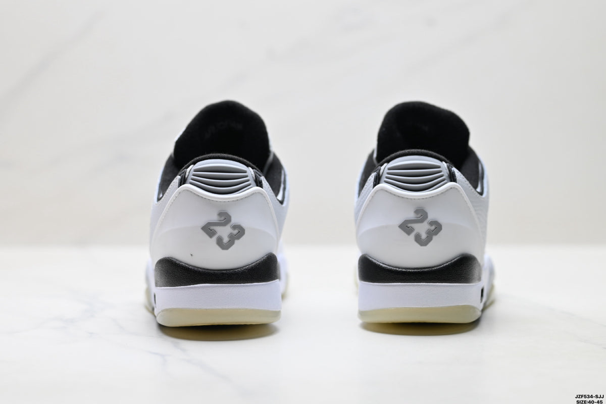 Air Jordan 5 Low White Black Sneakers detail view 6