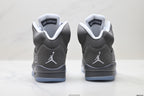 Air Jordan 5 Retro Wolf Grey Metallic Silver Sneakers detail view 6
