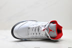Air Jordan 5 Retro White Fire Red Ice Sneakers detail view 2