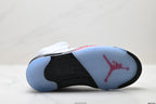 Air Jordan 5 Retro White Fire Red Ice Sneakers detail view 8