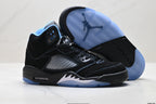 Air Jordan 5 Retro Black University Blue Sneakers detail view 5