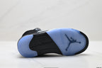Air Jordan 5 Retro Black University Blue Sneakers detail view 8
