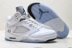 Air Jordan 5 Retro Triple White Sneakers detail view 5