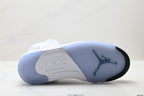 Air Jordan 5 Retro Triple White Sneakers detail view 8