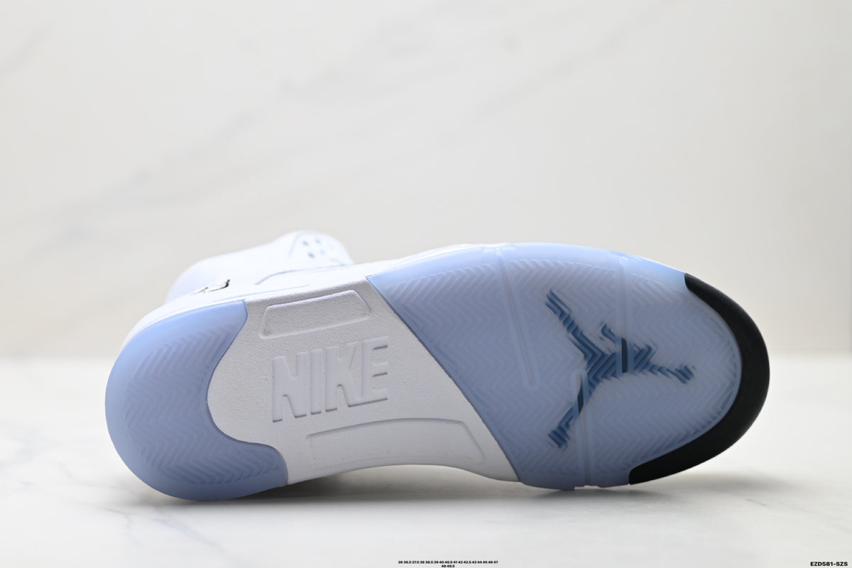 Air Jordan 5 Retro Triple White Sneakers detail view 8